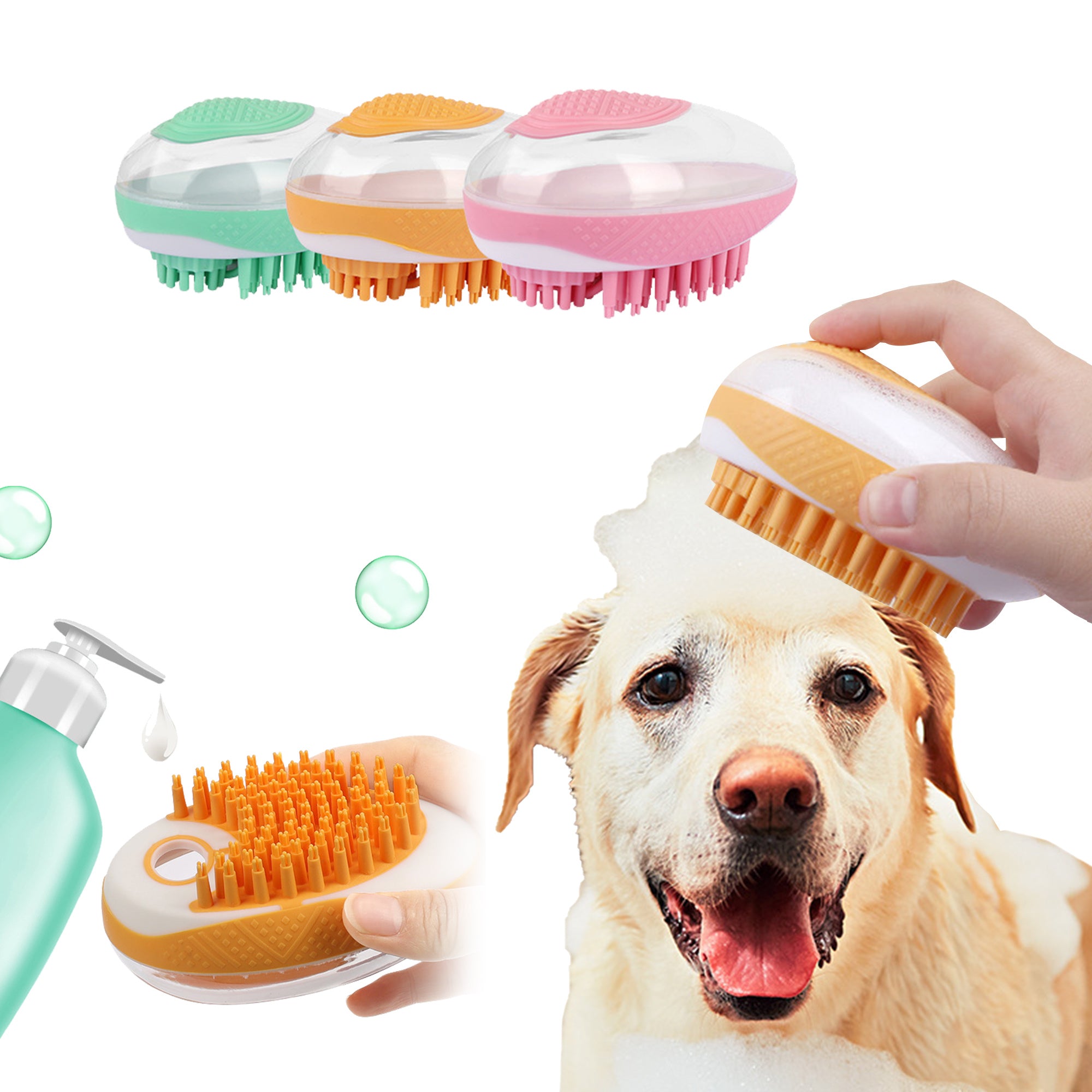 Brush 2-in-1 Pet Shower for Hair Grooming